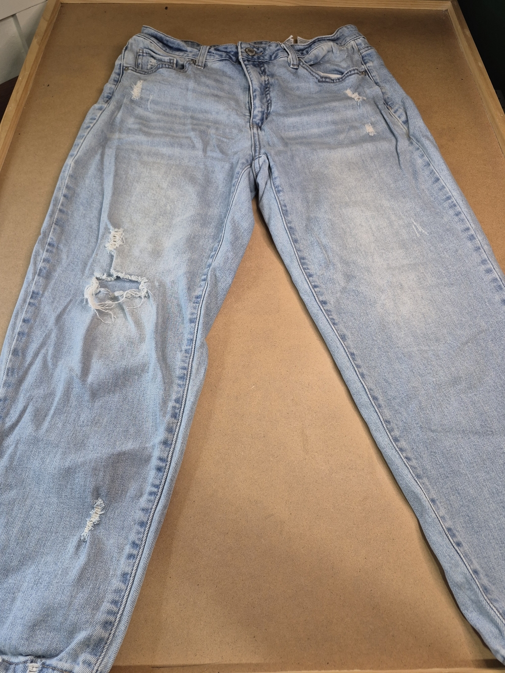 Time and Tru Light Blue Distressed Boyfriend Jeans